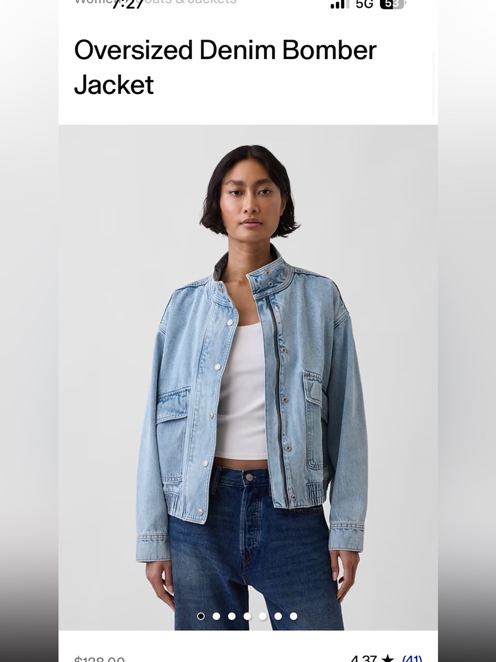 ISO GAP oversized bomber jacket women’s size small, medium or large